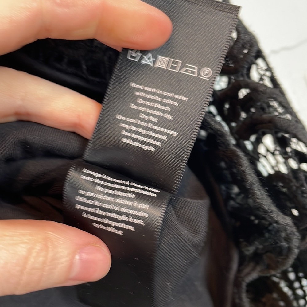 Anthropologie Lili’s Closet Black Lace Cropped Zip Up Jacket XS - Picture 6 of 9